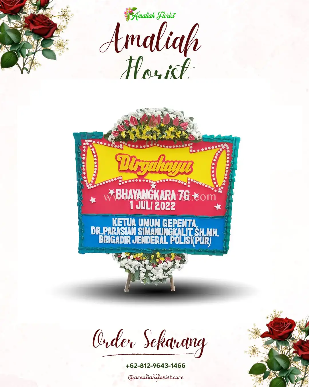 Papan Bunga HUT Ulang Tahun Tegal
